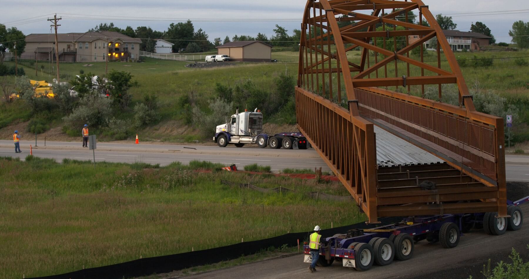 High Plains Connector Pedestrian Bridge Under Construction in Colorado