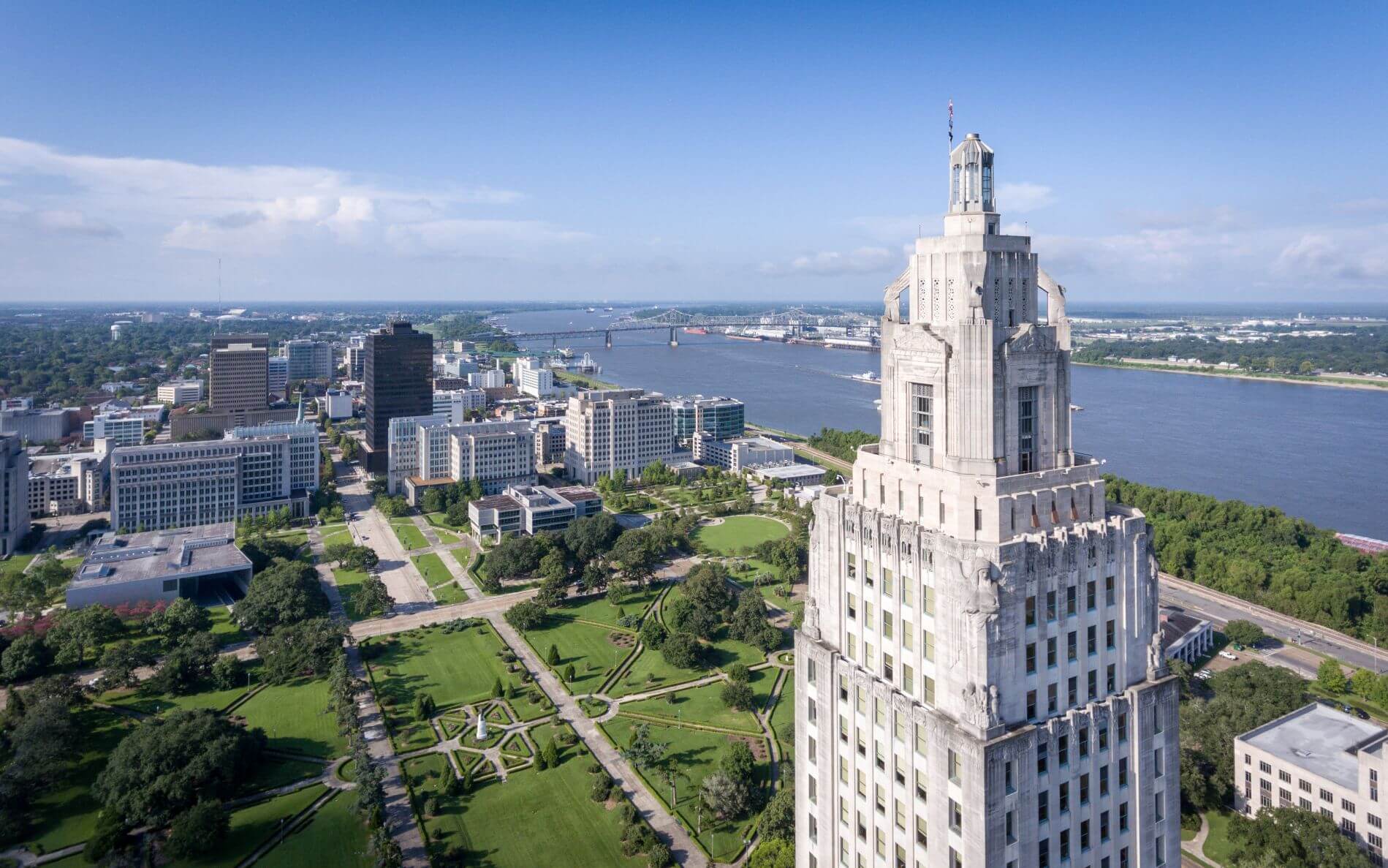Aerial view of Baton Rouge, Louisiana